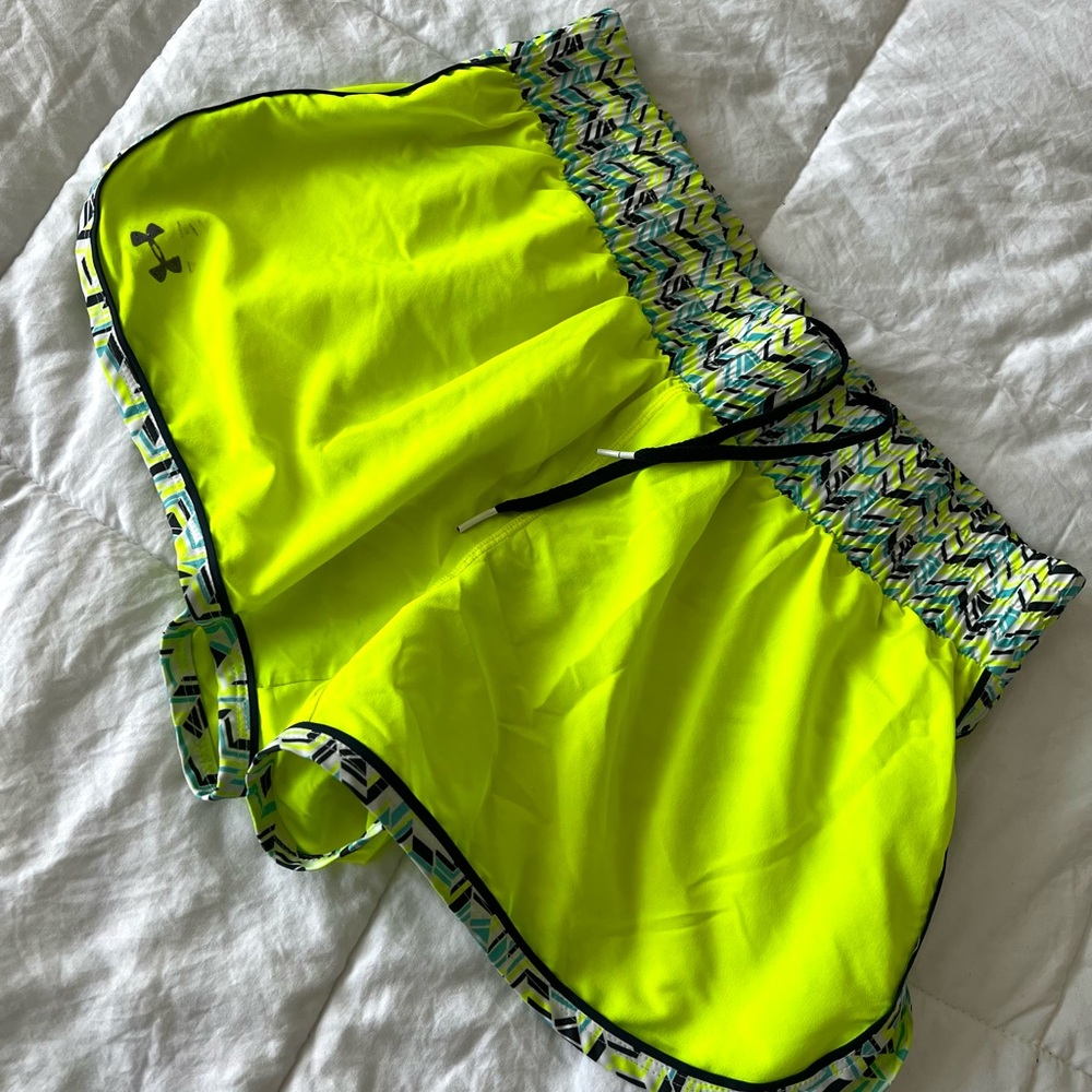 Under Armour Neon and Patterned Athletic Shorts